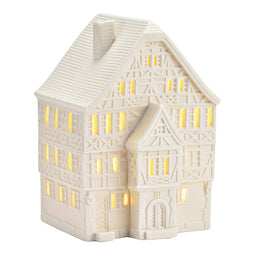 Wurm Lichthaus Bad Wimpfen van porselein, wit (B/H/D) 12x18x12cm