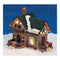 Lichthuis blokhut van porselein, veelkleurig (B/H/D) 15x13x11cm