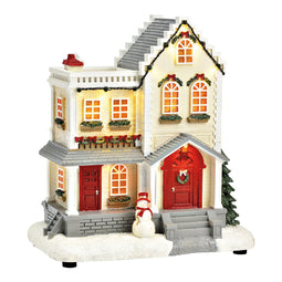 LED Licht huis met geluid van poly, kleurrijk (B/H/D) 23x27x14cm