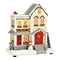 LED Licht huis met geluid van poly, kleurrijk (B/H/D) 23x27x14cm