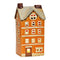 Lichthuis van aardewerk, oranje (B/H/D) 11x22x9cm