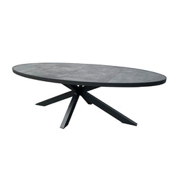 Oosterik home - Foxton dining tafel ovaal midnight grey 241 x 116 cm