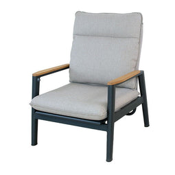 Oosterik home - Merino lounge stoel midnight grey sunny creme