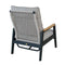 Oosterik home - Merino lounge stoel midnight grey sunny creme
