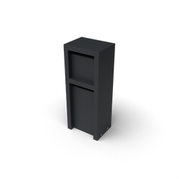 Geroba - Litru Duo Brievenbus zwart met 2 bussen L40 x B30 x H100 cm
