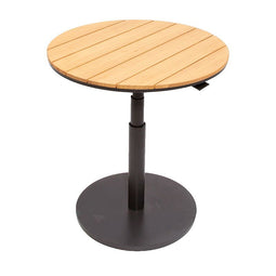 Oosterik home - Padroni verstelbare bijzettafel midnight grey teak dia. 59 cm