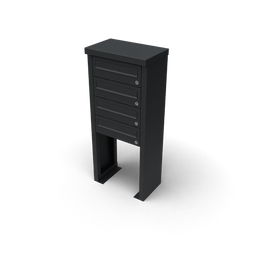 Geroba - Multibox brievenbus 1 breed 4 hoog zwart