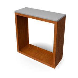 Geroba - Egura Butcher Block Houtopslag L100 x B38,5 x H100 cm natuursteen blad
