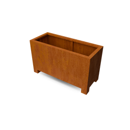 Geroba - Artesa plantenbak cortenstaal met 10 cm poten L120 x B50 x H70 cm