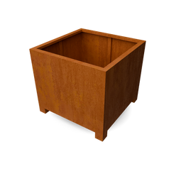 Geroba - Artesa plantenbak cortenstaal met 10 cm poten L100 x B100 x H90 cm