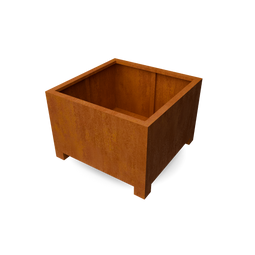 Geroba - Artesa plantenbak cortenstaal met 10 cm poten L100 x B100 x H70 cm