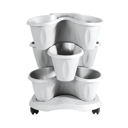 Bama Trifoglio Plantenbak met Wieltjes 40x51 cm Wit