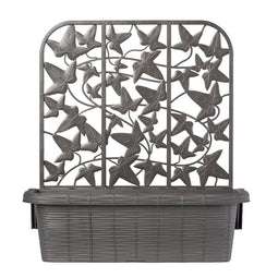 Bama Fioriera Bloem-Balkonbakken Privacy 60x22x64 cm 2 Stuks Antraciet