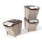 Bama Pet Voedeselcontainer 3x20L Taupe/Beige