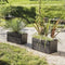 Plantenbak - CAREL - Antracietgrijs - 63 L - 78 x 39 x H.39 cm - EDA - Met wielen - Buiten of binnen