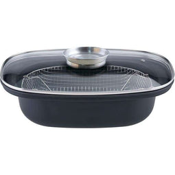GSW Cocotte met frituurmand en deksel - 40 x 25 cm - Koolstofstaal - Alle warmtebronnen inclusief...