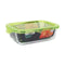 Hermetische Lunchtrommel Quttin Groen Transparant Rechthoekig 0,6 L (6 Stuks)