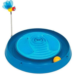 CAT IT 3-in-1 circuit met bal, massageband en kattenkruid - Ø 36 cm - Blauw - voor cat