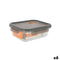 Hermetische Lunchtrommel MasterChef Grijs Transparant Rechthoekig 1,04 L (6 Stuks)