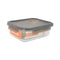 Hermetische Lunchtrommel MasterChef Grijs Transparant Rechthoekig 1,5 L (6 Stuks)