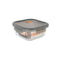 Hermetische Lunchtrommel MasterChef Grijs Transparant Vierkant 800 ml (6 Stuks)