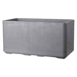 Muret Plantenbak - DEROMA - Cosmo - Asgrijs - Met waterreservoir - Wielen - 78 cm