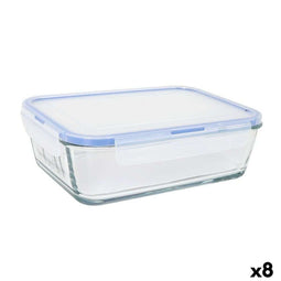 Hermetische Lunchtrommel LAV Grijs Transparant 1,9 L (8 Stuks)