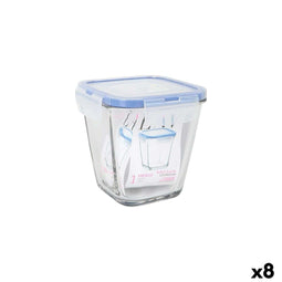 Hermetische Lunchtrommel LAV Blauw Transparant 700 ml (8 Stuks)