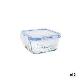 Hermetische Lunchtrommel LAV Blauw Transparant 375 ml (12 Stuks)