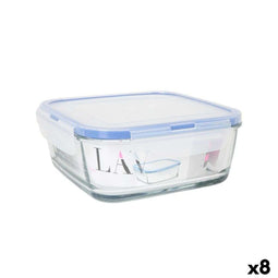 Hermetische Lunchtrommel LAV Blauw Transparant 1,15 L (8 Stuks)