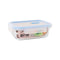 Hermetische Lunchtrommel Quttin Boho Transparant Rechthoekig 600 ml (6 Stuks)