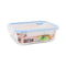 Hermetische Lunchtrommel Quttin Boho Transparant Rechthoekig 1,5 L (6 Stuks)