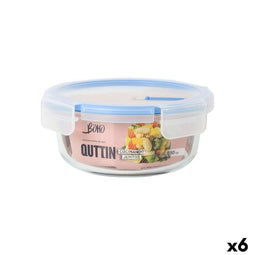 Hermetische Lunchtrommel Quttin Boho Transparant 650 ml (6 Stuks)