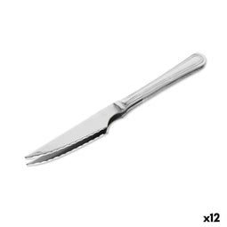 Vleesmessenset Quttin Antártica Zilverkleurig Roestvrij staal 21,5 x 1,9 cm 2 Onderdelen (12 Stuks)