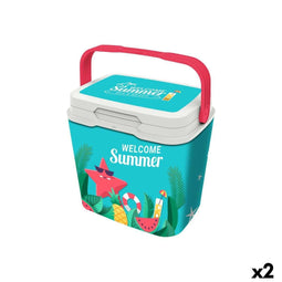 Koelbox Aquapro Welcome Summer Multicolour 25 L 38 x 29 x 39 cm (2 Stuks)