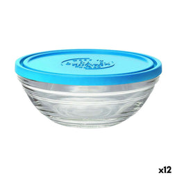 Ronde Lunchtrommel met Deksel Duralex FreshBox Blauw 310 ml (12 Stuks)