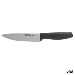 Keukenmes Quttin Laos Zwart Zilverkleurig 15 cm (36 Stuks)