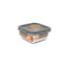 Hermetische Lunchtrommel MasterChef Grijs Transparant Vierkant 310 ml (12 Stuks)