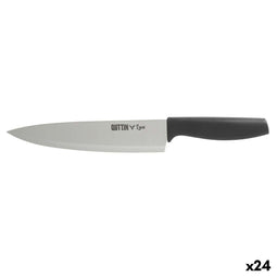 Keukenmes Quttin Laos Zwart Zilverkleurig 20 cm (24 Stuks)