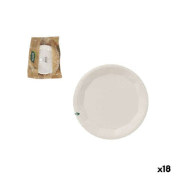 Bordenset Algon Wit 22 cm 25 Onderdelen (18 Stuks)
