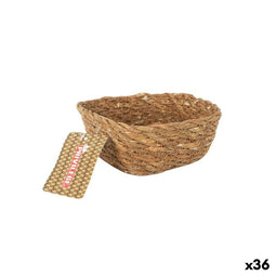 Veelzijdige mand Privilege Bruin vlechtwerk Vierkant 12 x 12 x 5 cm (36 Stuks)
