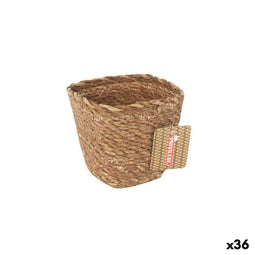 Veelzijdige mand Privilege Bruin vlechtwerk Vierkant 12 x 12 x 11 cm (36 Stuks)