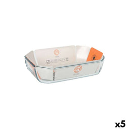 Serveerschaal MasterChef Rechthoekig 2,2 L 27 x 18 cm (5 Stuks)
