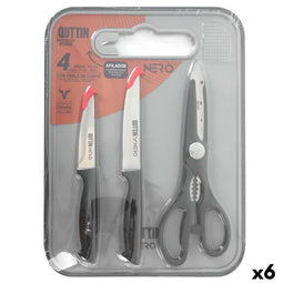 Messen Set Quttin Nero 4 Onderdelen (6 Stuks)