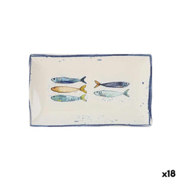 Serveerschaal La Mediterránea Peixe Rechthoekig Vissen 25,3 x 15 x 2 cm (18 Stuks)