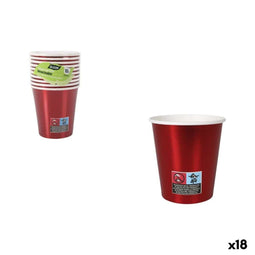 Glazenset Algon Rood 200 ml 10 Onderdelen (18 Stuks)