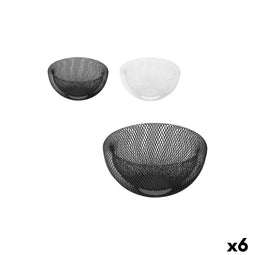 Fruitschaal Confortime Metaal 25 x 25 x 11 cm (6 Stuks)