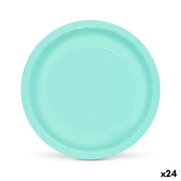 Bordenset Algon Aquamarijn 20 cm 10 Onderdelen (24 Stuks)
