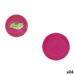 Bordenset Algon Fuchsia 20 cm 10 Onderdelen (24 Stuks)