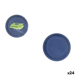 Bordenset Algon Blauw 20 cm 10 Onderdelen (24 Stuks)